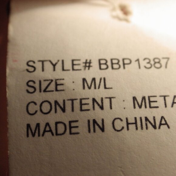 Vintage Betsey Johnson Metal Link Belt/ Antique Brass/ Size M/L - Picture 3 of 5